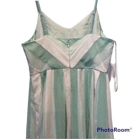 NWT Lauren Conrad Slip Dress Mint Green Mesh Stripe size 2 - Picture 4 of 8